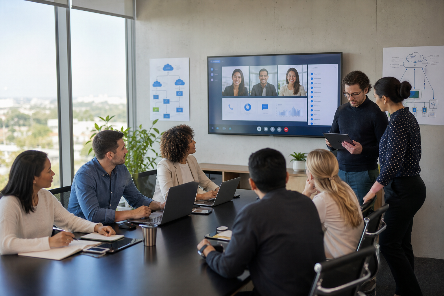 Diverse Team Meeting RingCentral Cloud Solutions