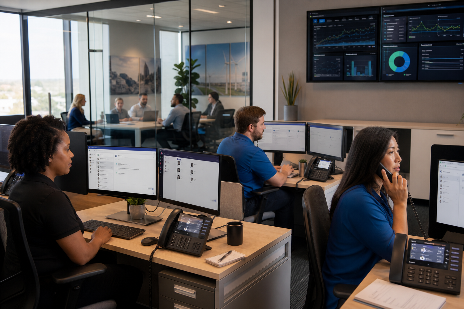 Modern Office Communication in Cheyenne Utility Center