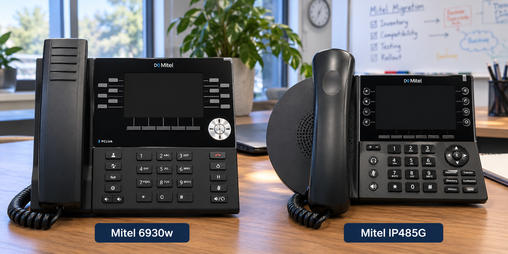 Mitel Desk Phones in Modern Office-1